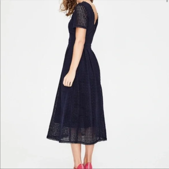 COPY - Boden Julieta Navy Lace Dress Sz 8 - Picture 4 of 11